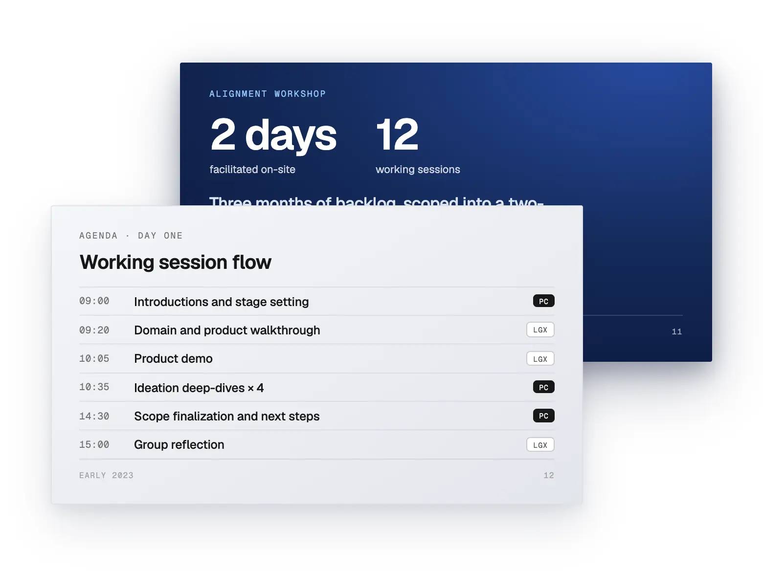 Workshop agenda